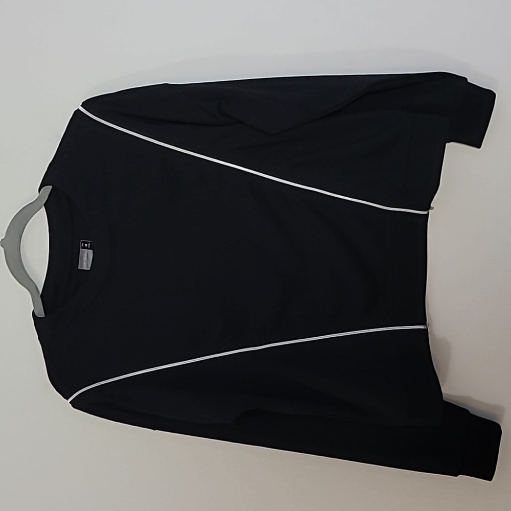 Lucky in Love Black Sweatshirt with White Accents